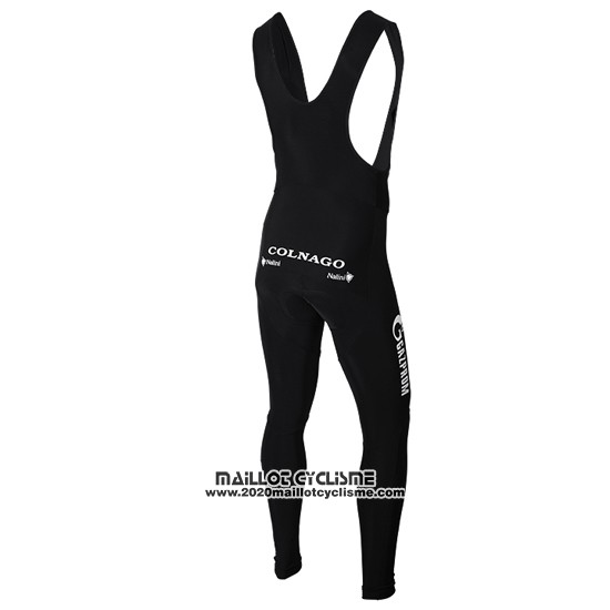 2016 Maillot Ciclismo Gazprom Rusvelo Colnago Bleu et Blanc Manches Longues et Cuissard